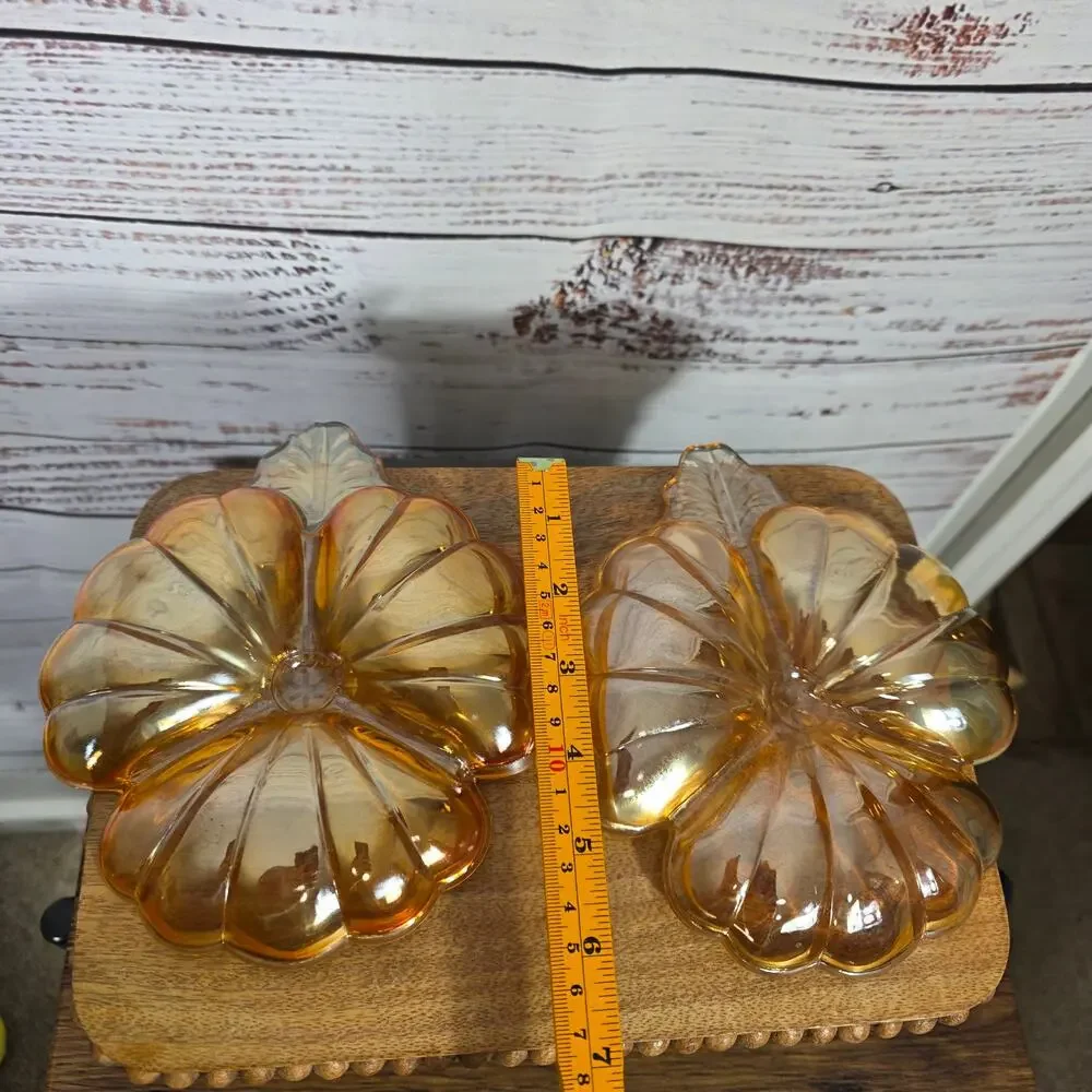 VTG Jeannette Marigold Carnival Depression Glass Candy Nut Dish